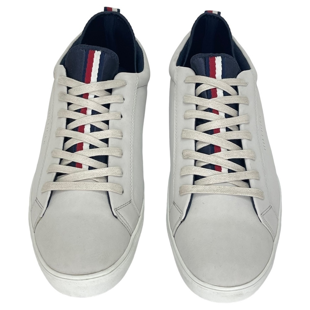 Tommy Hilfiger McNeil Cream Faux Leather Mens Sneakers 12M - Picture 10 of 16